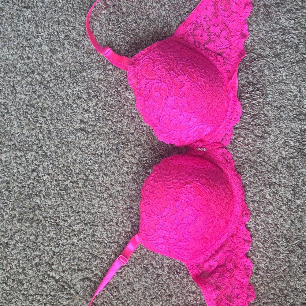Smart and Sexy Hot Pink Push Up Bra 34D